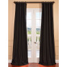 Black Blackout Faux Silk Taffeta Curtain