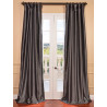 Graphite Blackout Faux Silk Taffeta Curtain