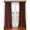 Copper Brown Blackout Faux Silk Taffeta Curtain