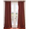 Paprika Grommet Blackout Faux Silk Taffeta Curtain