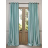 Robin's Egg Grommet Blackout Faux Silk Taffeta Curtain