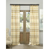 Summer Sunset Horizontal Stripe Faux Silk Jacquard Curtain