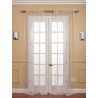 Pair (2 Panels) White Solid Faux Organza Sheer Curtain