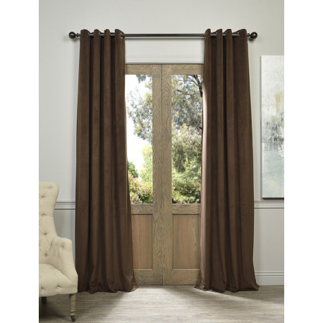 Signature Java Grommet Blackout Velvet Curtain