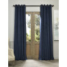 Signature Midnight Blue Grommet Blackout Velvet Curtain