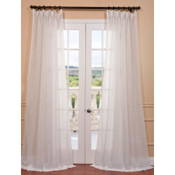 Signature Double Layered Off White Sheer Curtain