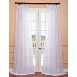 Signature Double Layered White Sheer Curtain