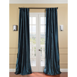 Mediterranean Faux Solid Taffeta Curtain