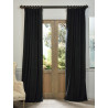 Signature Warm Black Blackout Velvet Curtain