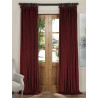 Signature Burgundy Double Wide Velvet Blackout Pole Pocket Curtain