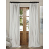 Signature Off White Double Wide Velvet Blackout Pole Pocket Curtain