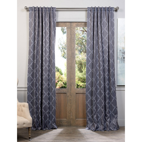 Seville Grey & Silver Blackout Curtain