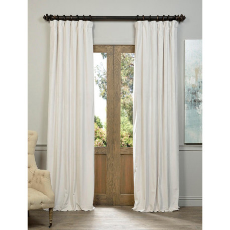 Signature Off White Blackout Velvet Curtain