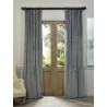 Signature Natural Grey Blackout Velvet Curtain