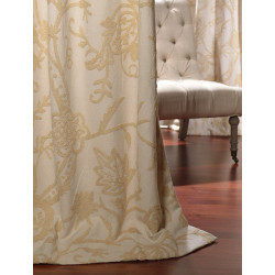 Lorraine Embroidered Cotton Crewel Curtain