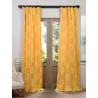 Isles Mustard Printed Cotton Curtain