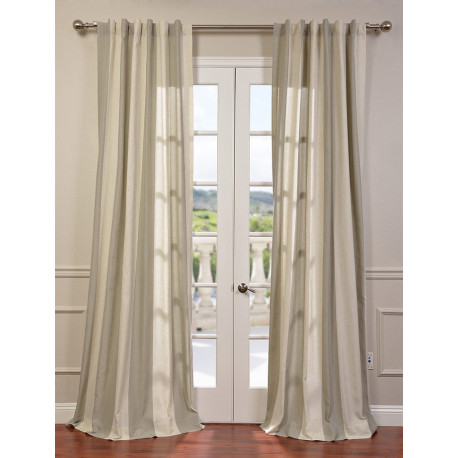 Del Mar Stone Linen Blend Stripe Curtain