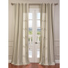 Del Mar Stone Linen Blend Stripe Curtain