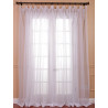 Doublewide Solid White Voile Poly Sheer Curtain