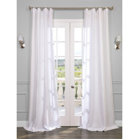 Signature Purity White French Linen Sheer Curtain