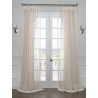 Open Weave Cream Linen Sheer Curtain