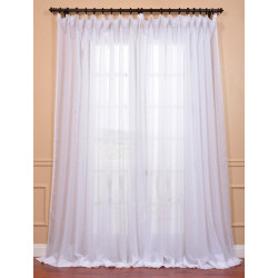 Signature Double Layered & Double Wide White Sheer Curtain