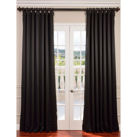 Jet Black Doublewide Blackout Curtain