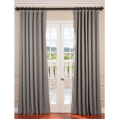 Neutral Grey Doublewide Blackout Curtain