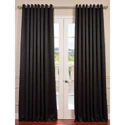 Jet Black Grommet Doublewide Blackout Curtain