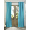 Turquoise Blue Pole Pocket Blackout Curtain