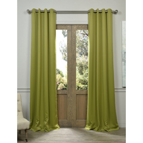 Moss Green Grommet Blackout Curtain