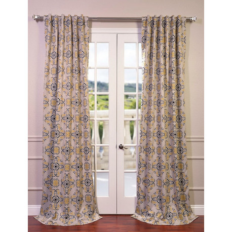 Soliel Yellow Grey Blackout Curtain