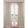 Pebble Rock Faux Linen Grommet Semi Sheer Curtain