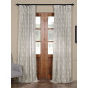 Dreamweaver Taupe Embroidered Faux Linen Curtain