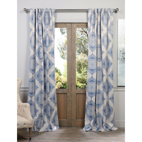 Henna Blue Blackout Curtain