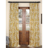 Edina Yellow Printed Cotton Curtain