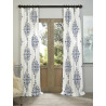 Kerala Blue Printed Cotton Twill Curtain