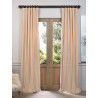 Sand Vintage Cotton Velvet Curtain