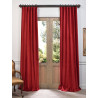 Red Vintage Cotton Velvet Curtain