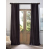 Charcoal Vintage Cotton Velvet Curtain