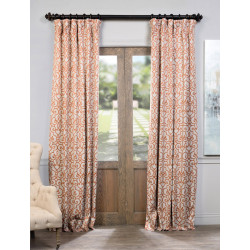 Nouveau Tan And Rust Blackout Curtain