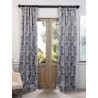 Flora Grey Blackout Curtain