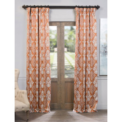 Damask Rust Blackout Curtain