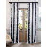 Flambe Black Blackout Curtain