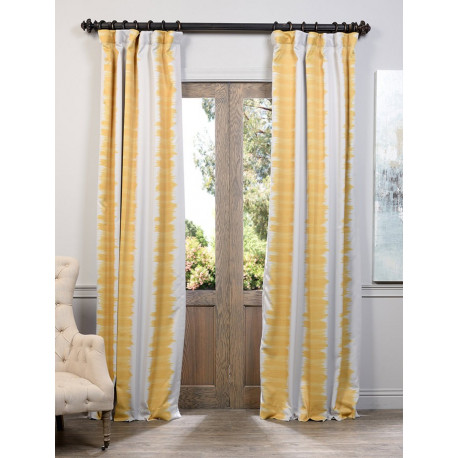 Flambe Yellow Blackout Curtain