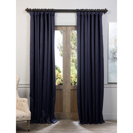 Navy Blue Doublewide Blackout Curtain