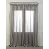 Doublewide Solid Grey Voile Poly Sheer Curtain