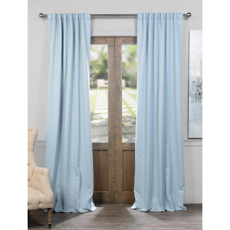 Frosted Blue Blackout Curtain