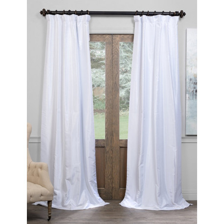 Ice Blackout Vintage Textured Faux Dupioni Curtain