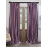 Smokey Plum Blackout Vintage Textured Faux Dupioni Curtain